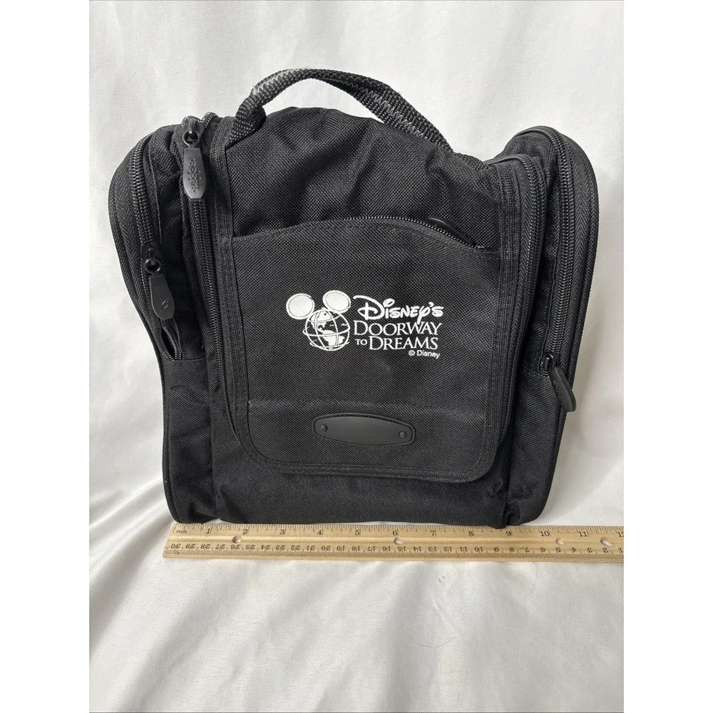 Disney's Doorway to Dreams Toiletry Makeup Bag Black Souvenir Cosmetic‎